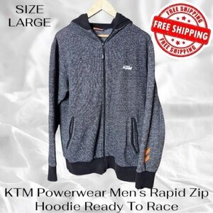 KTM Powerwear Rapid Zip Hoodie Men’s Large Ready To Race FREE SHIPPING